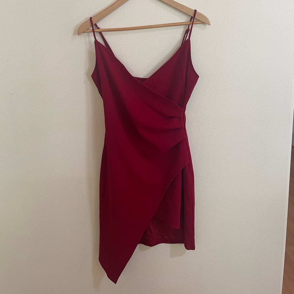 Asymmetrical Red Dress